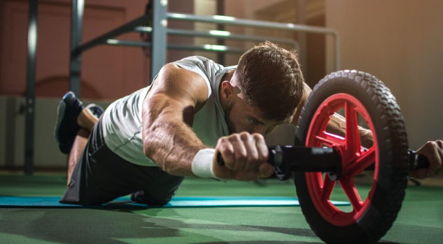 Man doing pull-up exercise for core strength